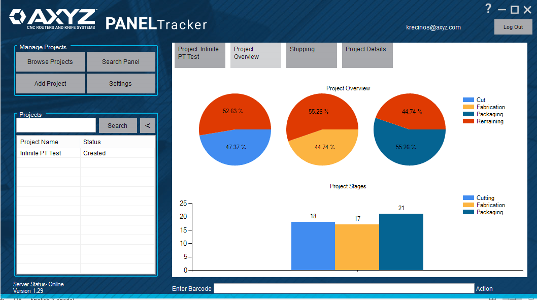 PANELTracker Simplifies The Panel Tracking Process dashboard software