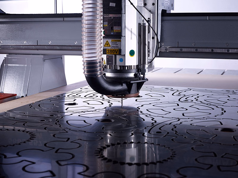 motion router cutting aluminum zinc or solid maple