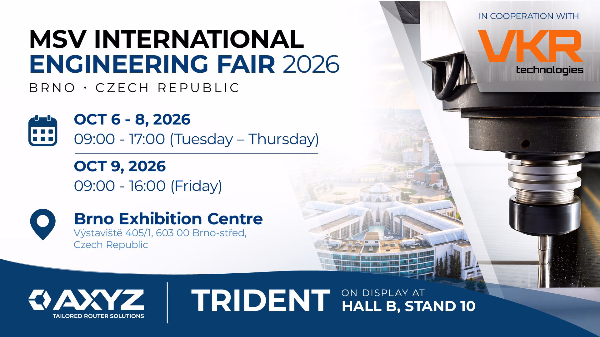 See the AXYZ TRIDENT at MSV 2026 in Brno 1 MSV-International-Engineering-Fair